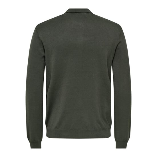 Only & Sons Onswyler life reg halfzip polo knit noos army - Image 2