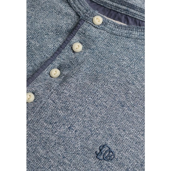 Superdry Mini slub waffle long sleeve grandad top melee - Image 3