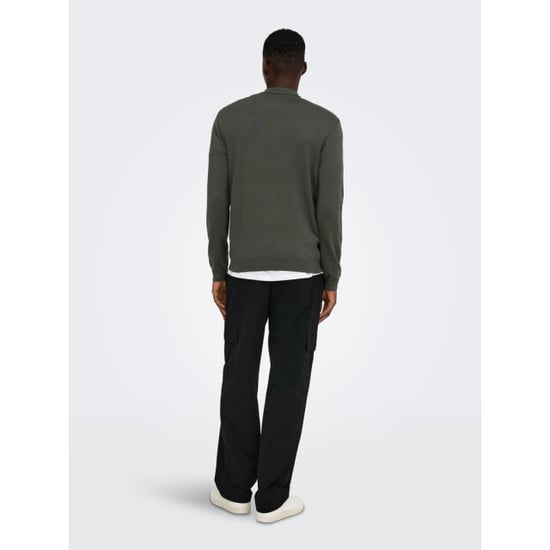 Only & Sons Onswyler life reg halfzip polo knit noos army - Image 6