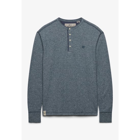 Superdry Mini slub waffle long sleeve grandad top melee - Image 4