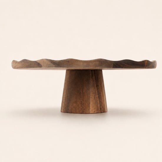 Casa di Elturo Taart plateau nora – acaciahout – Ø30 x h9 cm – serveerplateau – taartstandaard - Image 3