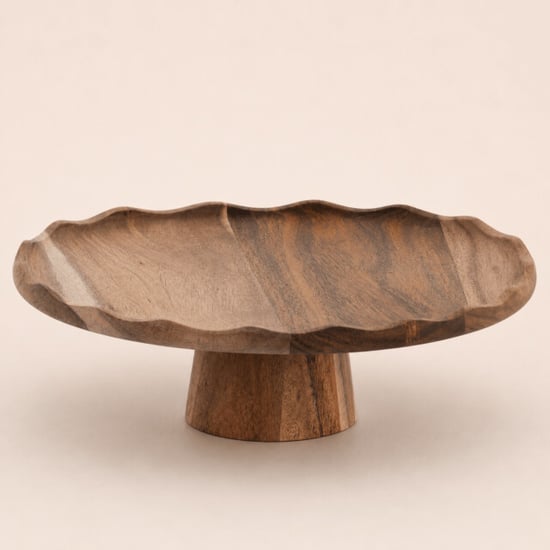 Casa di Elturo Taart plateau nora – acaciahout – Ø30 x h9 cm – serveerplateau – taartstandaard - Image 4