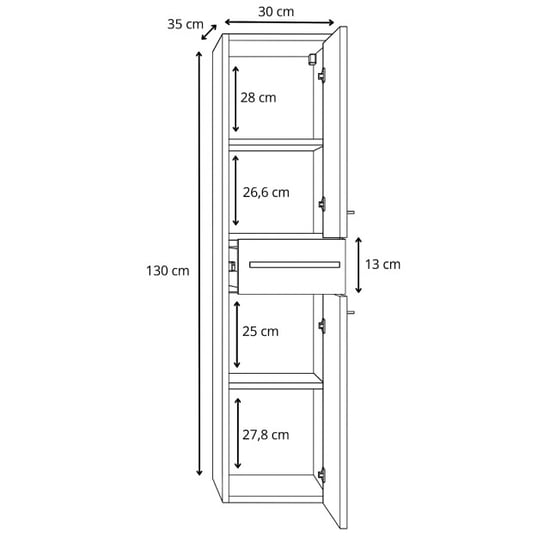 Badplaats Wastafelkast set florence 80 x 46 cm kastanje met - Image 2