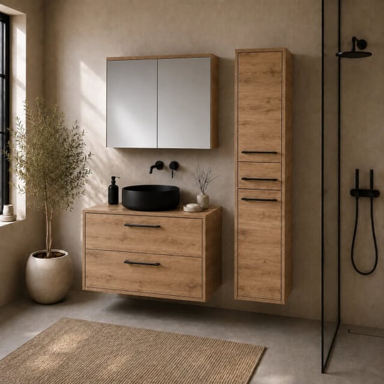 Badplaats Wastafelkast set florence 80 x 46 cm kastanje met - Image 5