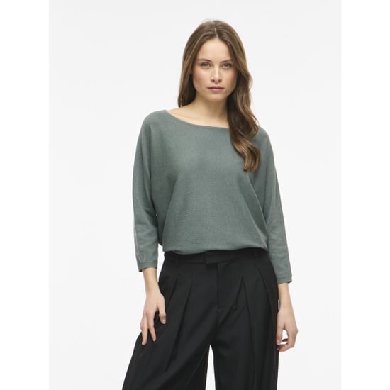 Vila Vimalu boatneck knit top met 3/4 mouwen - Image 1