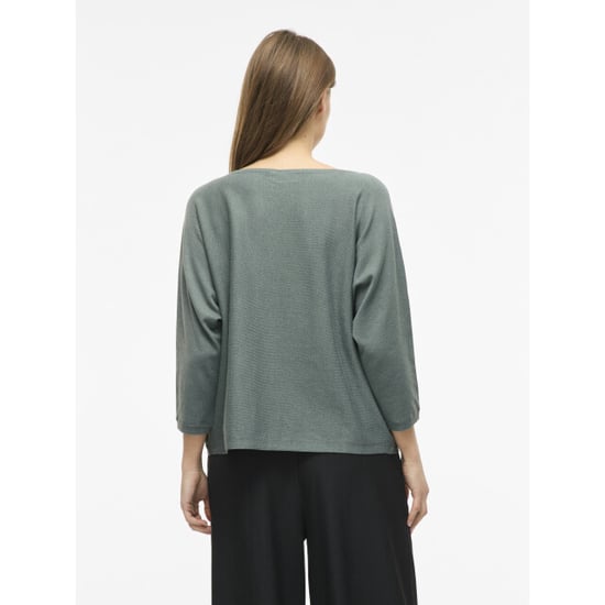 Vila Vimalu boatneck knit top met 3/4 mouwen - Image 3