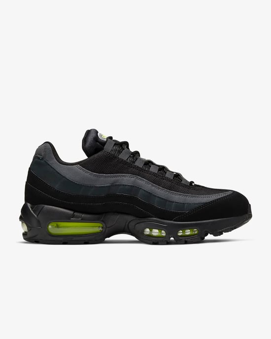 Nike Air Max 95 Retro Logo Black Volt Trainers  - Image 3