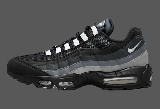 Nike Air Max 95 Black Grey Gradient Trainers  - Image 2