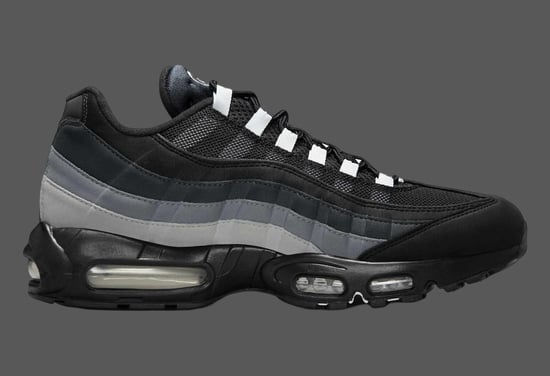 Nike Air Max 95 Black Grey Gradient Trainers  - Image 3