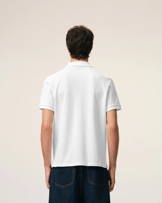 Ami Paris White Cotton Polo Shirt - Image 4