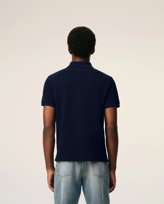Ami Paris Blue Cotton Polo Shirt - Image 6