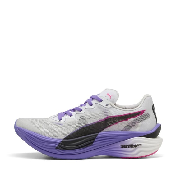 Women's Puma Deviate Nitro Elite 3 Digitokyo Running Shoes in White/Purple - Image 2