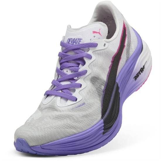 Women's Puma Deviate Nitro Elite 3 Digitokyo Running Shoes in White/Purple - Image 6