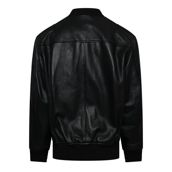Men's Diesel L Pritts New Leather Jacket in Black Black B - Image 2