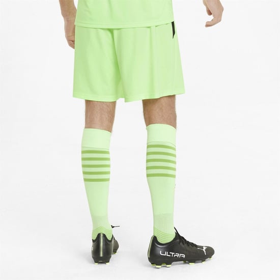 Men's Puma Teamliga Shorts Football Shorts in Fizzy Lime/Blk - Image 4