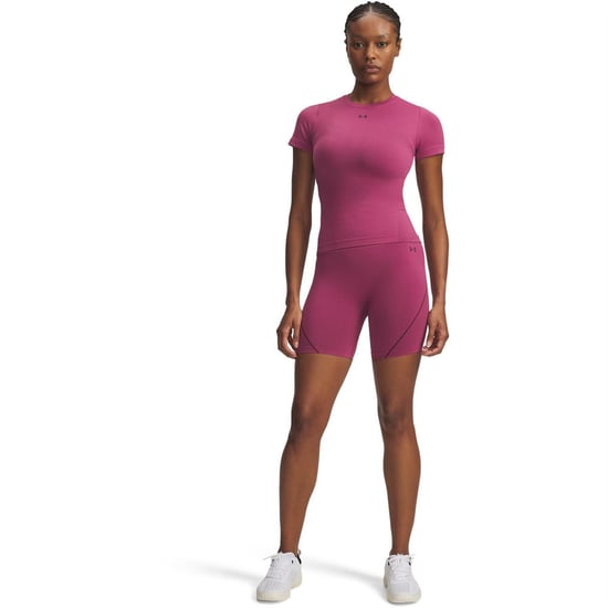 Women's Under Armour Vanish Solid Athletic Shorts in Pink - Image 4
