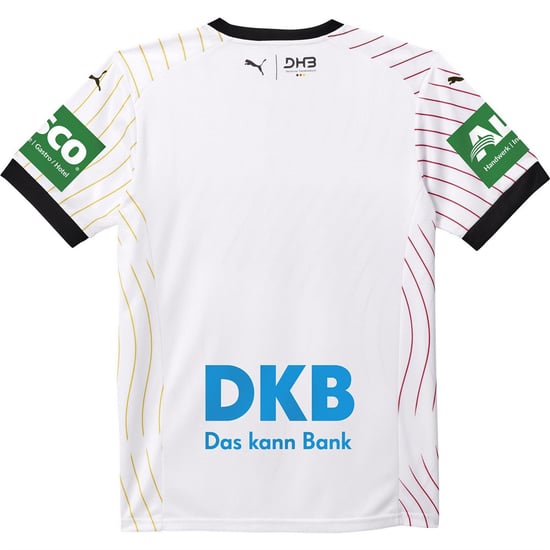 Men's Puma Dhb Home Short Sleeve Performance 2025 T-Shirt in White/Black - Image 2