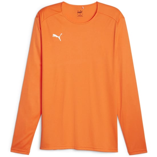 Men's Puma Hoops Team Long Sleeve Performance Gym Top in Golden Poppy - Image 1