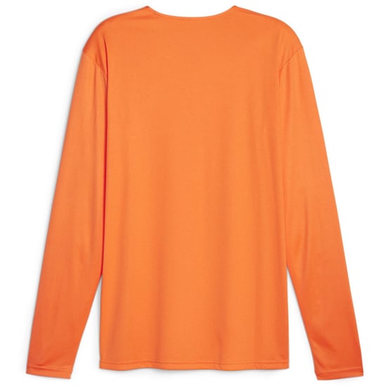 Men's Puma Hoops Team Long Sleeve Performance Gym Top in Golden Poppy - Image 2