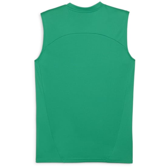 Men's Puma Teamfinal Training Short Sleeve Performance T-Shirt in Green/Silver - Image 2