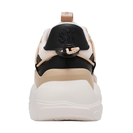 Steve Madden Womens/Ladies Spectator Lace Up Chunky Platform Trainers (Black Silver) - Image 2