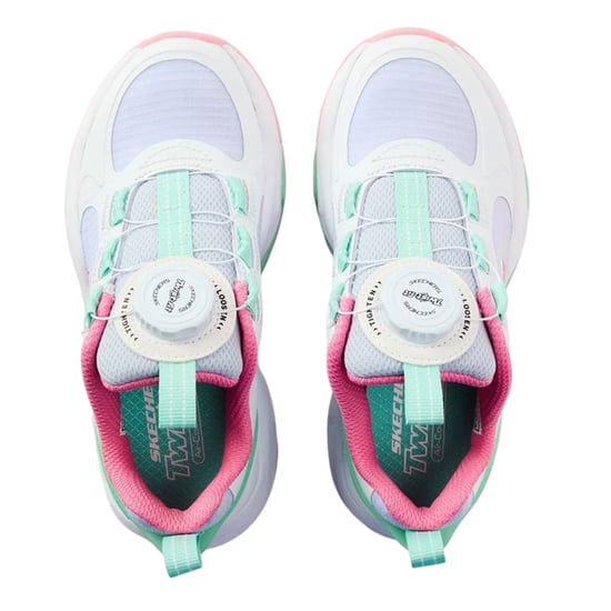 Skechers Retrotech-sportschoenen met contrasterende details voor kinderen (Wit, Groen, Zwart) - Image 3