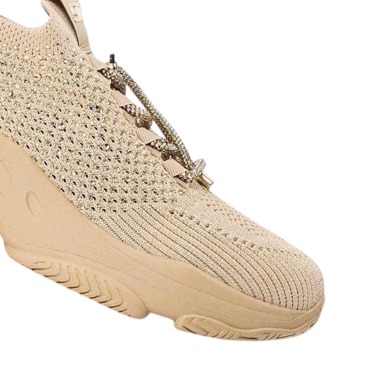 Steve Madden Womens/Ladies Meter Knitted Chunky Flat Trainers (Blush Pink) - Image 3