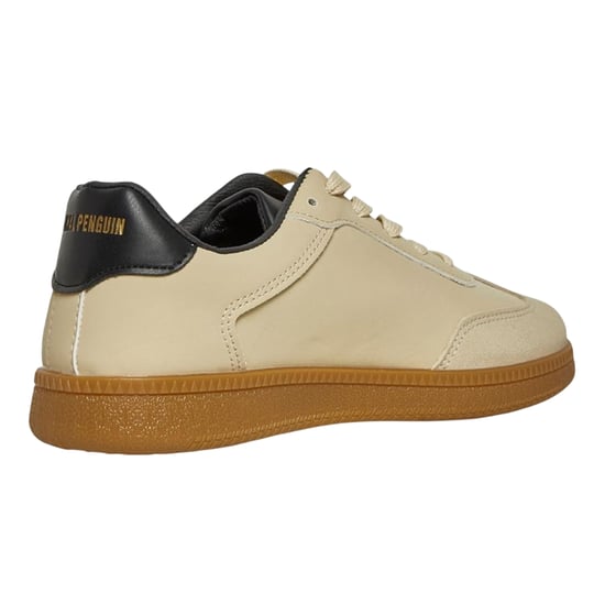 Original Penguin Heren Retro Ronde Neus Flat Sneakers (Crème) - Image 2