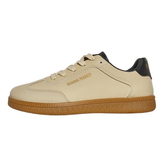 Original Penguin Heren Retro Ronde Neus Flat Sneakers (Crème) - Image 3