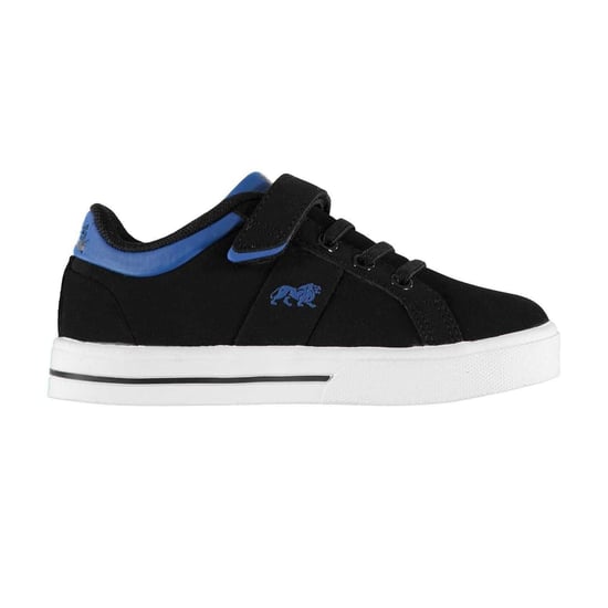Lonsdale Latimer leren sportschoenen voor kinderen (ZWART/BLAUW) - Image 1