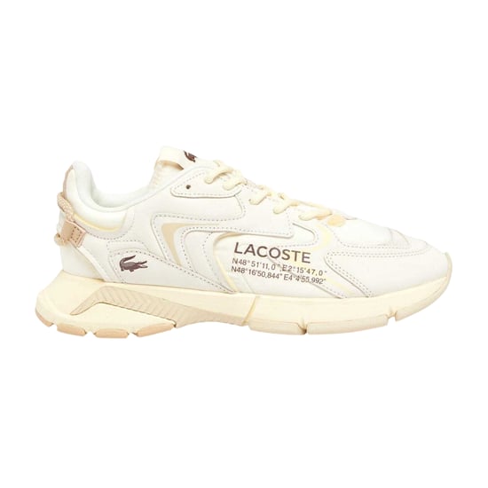 Lacoste Mens L003 Neo Leather Trainers (Off White) - Image 1