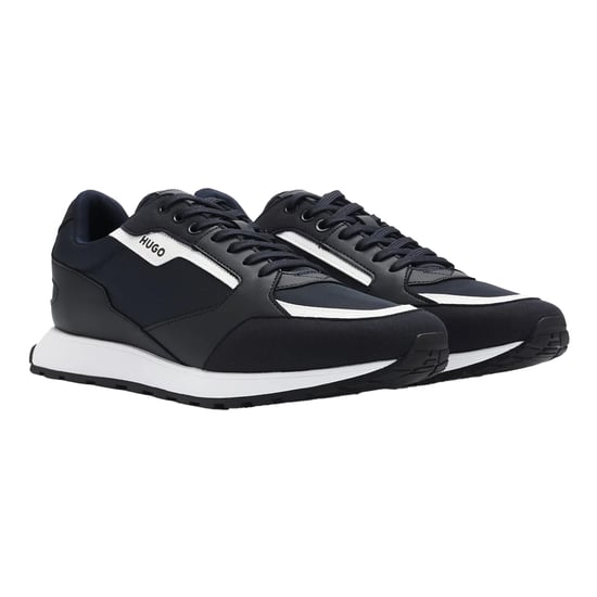 Hugo Icelin leren sneakers voor heren (Donkerblauw) - Image 4