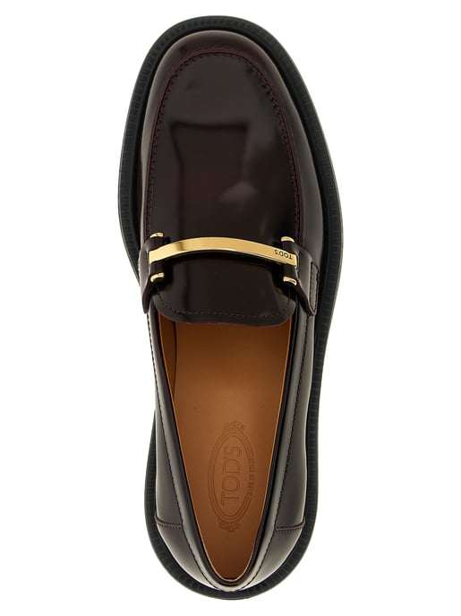 Tod's Bordeaux Kalvskinn Slip-On Loafers - Image 4