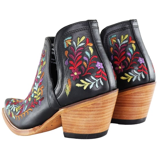 Ariat Dixon Floral Wester Womens Black Boots - Image 3