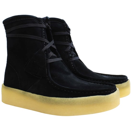 Clarks Wallabee Cup Womens Black Hi Boots - Image 2