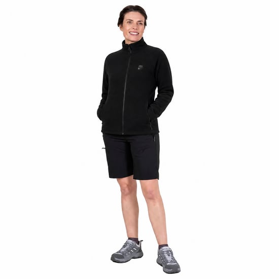 Womens Lightweight Fleece Jacket with Zipped Pockets and Fitted Warm Collar - Image 4
