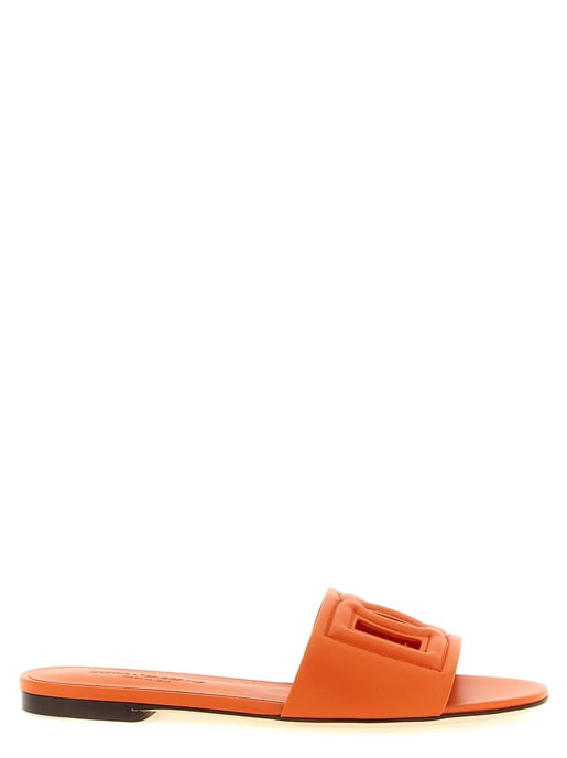 Dolce & Gabbana Oranje Kalfsleren Sandalen - Image 1