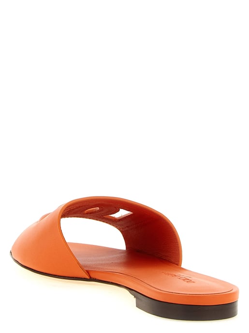 Dolce & Gabbana Oranje Kalfsleren Sandalen - Image 3