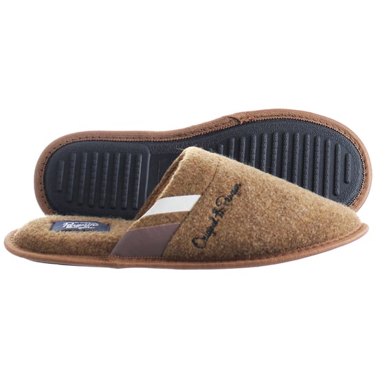 Penguin Bedfordshire Mens Tan Slippers - Image 4