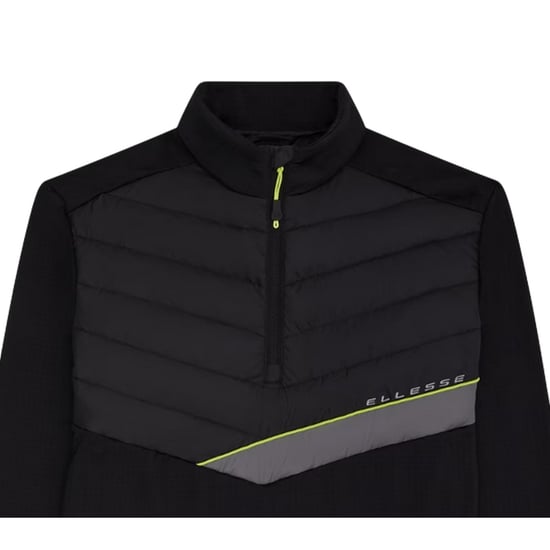 Ellesse Heren Gueza Half Zip Fleece Top (Zwart) - Image 2