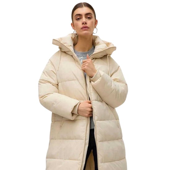 Vero Moda Elanor Laurie gewatteerde lange jas voor dames (Havermout) - Image 4