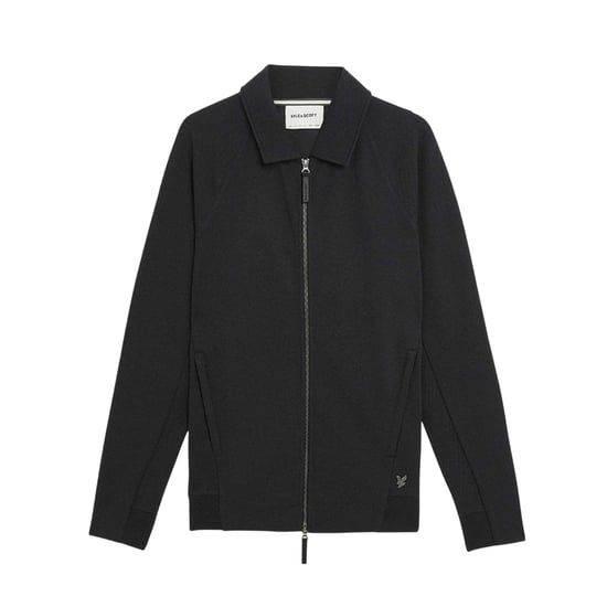 Lyle & Scott Herenjas met volledige ritssluiting, interlock, normale pasvorm (Zwart) - Image 1