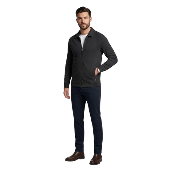 Lyle & Scott Herenjas met volledige ritssluiting, interlock, normale pasvorm (Zwart) - Image 3