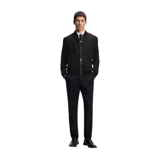 Hugo Evalom effen overshirt voor heren (Zwart) - Image 4