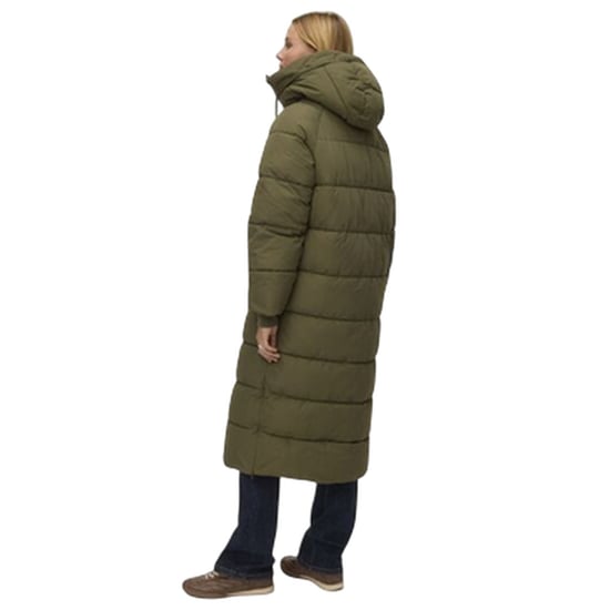 Vero Moda Elanor Laurie gewatteerde lange jas voor dames (Groen) - Image 3