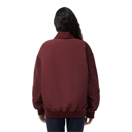 Lacoste Womens/Ladies Oversized Bomber Jacket (Red) - Image 3