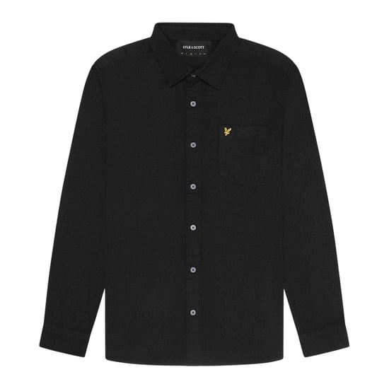 Lyle & Scott Twill-overhemd met logo voor heren (Zwart) - Image 1