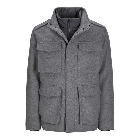 Jack And Jones Heren Alex Multi Pocket Regular veldjas (Grijze Melange) - Image 1