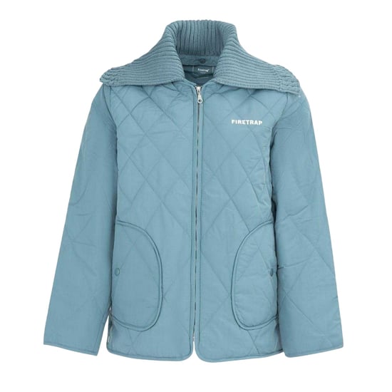 Firetrap Womens/Ladies Quilted Relaxed Fit Jacket (Blue) - Image 1