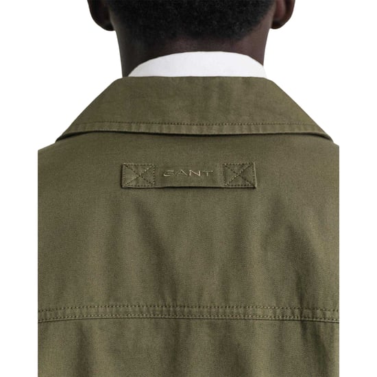 Gant Herenwindjack van katoenen twill, waterafstotend, normale pasvorm (Groen) - Image 4